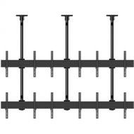 Mount-It! 12-Screen Three-Pole Ceiling Mount (2 Top-to-Bottom, 3 Back-to-Back)