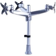 Mount-It! Three Monitor Swivel Arm Desk Mount (Silver)