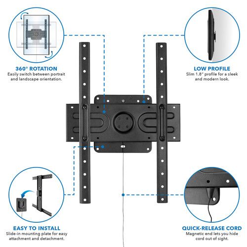  Mount-It! Rotating Wall Mount for 37 to 80