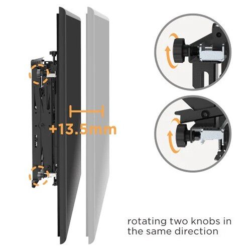  Mount-It! Push-In/Pop-Out Video Wall Mount with X-, Y-, Z- Axis Micro-Adjustability