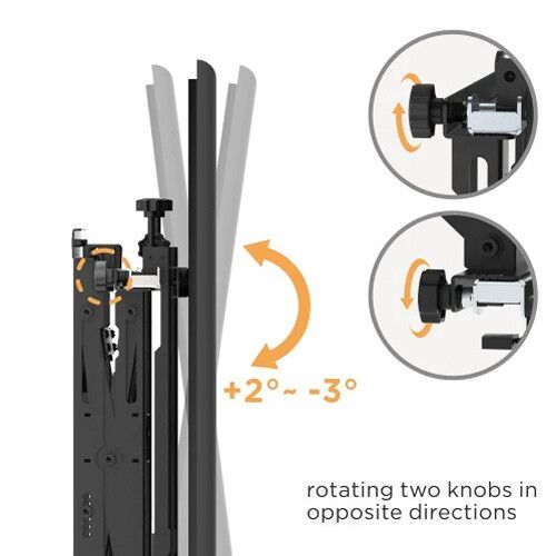  Mount-It! Push-In/Pop-Out Video Wall Mount with X-, Y-, Z- Axis Micro-Adjustability