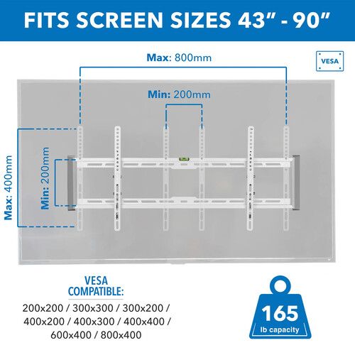  Mount-It! MI-307 Tilting TV Wall Mount for 43 to 90