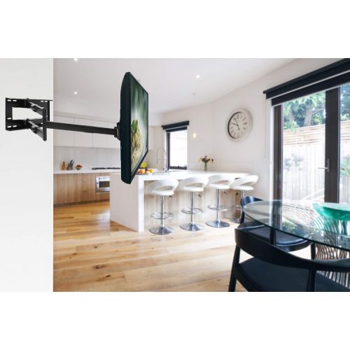  [아마존 핫딜] [아마존핫딜]Mount-It! Long Arm TV Mount, Full Motion Wall Bracket with 40 inch Extension Articulating Arm, Fits Screen Sizes 42, 47, 50, 55, 60, 65, 70, 75, 80 Inch, VESA 800x400mm Compatible,