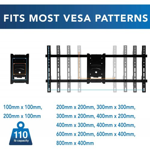  [아마존 핫딜] [아마존핫딜]Mount-It! Long Arm TV Mount, Full Motion Wall Bracket with 40 inch Extension Articulating Arm, Fits Screen Sizes 42, 47, 50, 55, 60, 65, 70, 75, 80 Inch, VESA 800x400mm Compatible,