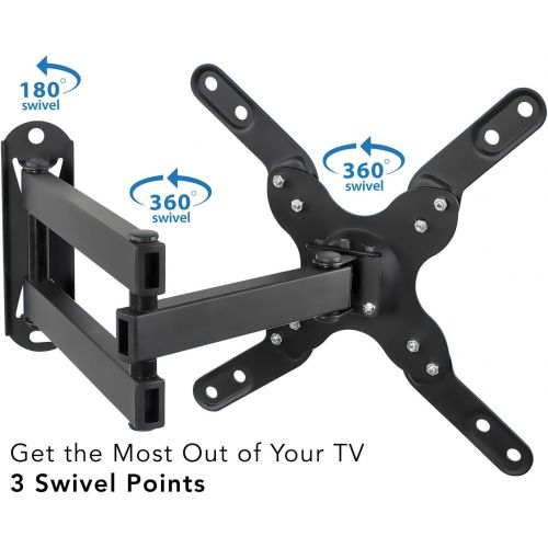  [아마존베스트]Mount-It! TV Wall Mount Monitor Bracket with Full Motion Articulating Tilt Arm, 15 Extension Arm Fits 17 19 20 22 23 24 26 27 28 29 30 32 35 37 39 42 47 LCD LED Displays up to VESA