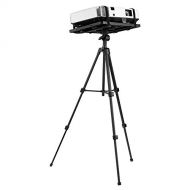 Mount-It! Projector Tripod Stand - Tilting Tray Provides Perfect Viewing Angles Stable on Carpet, Hardwood & Grass - Double Harness Straps Built in Folding Projector Mount fits into Nylon Ca