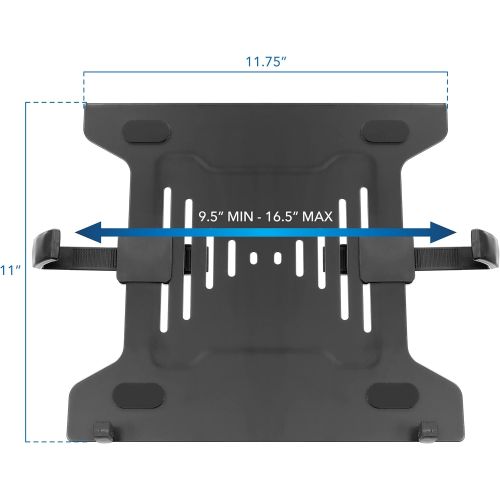  [아마존베스트]Mount-It! Laptop VESA Mount Tray | Laptop Holder Arm Mount Attachment | Vented Notebook Tray | Laptop Tray Clamp for Monitor Stand 75mm & 100mm VESA