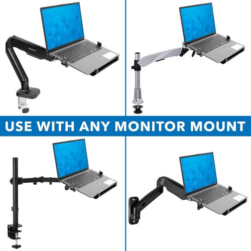  [아마존베스트]Mount-It! Laptop VESA Mount Tray | Laptop Holder Arm Mount Attachment | Vented Notebook Tray | Laptop Tray Clamp for Monitor Stand 75mm & 100mm VESA