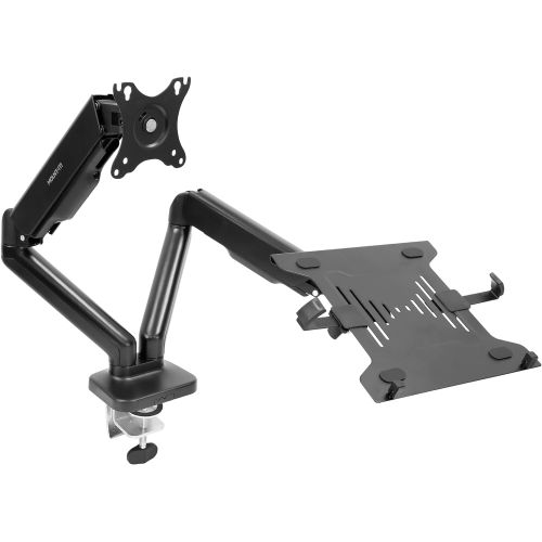  [아마존베스트]Mount-It! Laptop and Monitor Desk Stand - Full Motion Laptop Arm Stand - Ergonomic Adjustable Monitor Mount - VESA Monitor Desk Mount with Laptop Tray