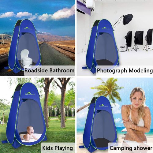 MountRhino 6.9ft Pop Up Changing Shower Tent，Portable UV Protection Privacy Shelter for Toilet Camping Beach Dressing Shower Cabana Bathroom with rainfly and Ground Sheet