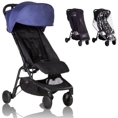  Mountain Buggy - Nano 2 Stroller - Nautical with All Weather Cover Pack