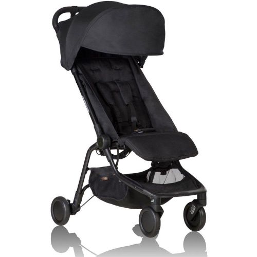  Mountain Buggy Nano 2 Stroller - Black with Nano Grab Bar and Food Tray