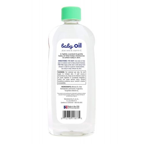  Mountain Falls Baby Oil with Aloe Vera and Vitamin E, 20 Fluid Ounce (Pack of 4)