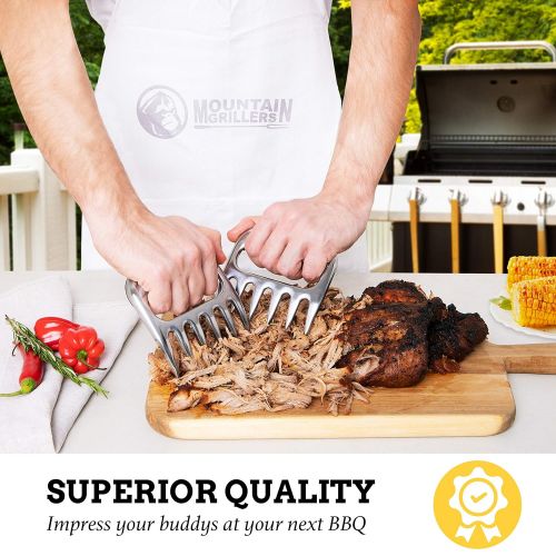 Mountain Grillers Bear Claws Meat Shredder for BBQ - Perfectly Shredded Meat, These Are The Meat Claws You Need - Best Pulled Pork Shredder Claw x 2 For Barbecue, Smoker, Grill (Black)