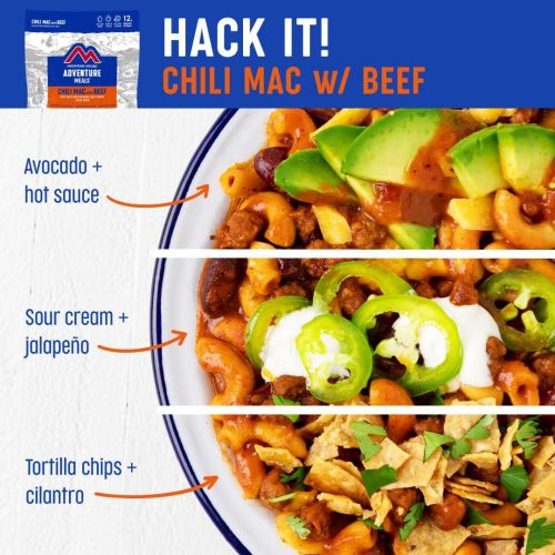  Mountain House Chili Mac with Beef Freeze Dried Backpacking & Camping Food Survival & Emergency Food