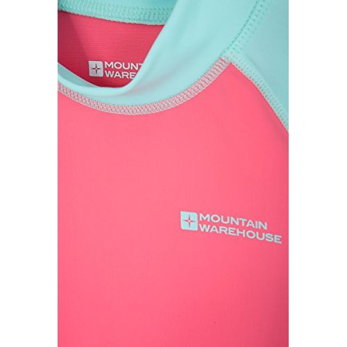  Mountain Warehouse Short Sleeves Kids Rash Vest - Fast Dry Rash Guard