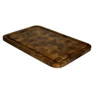 Mountain Woods EGXLAC Organic End-Grain Hardwood Acacia Cutting, Juice Groove, Best Chopping Board (Butcher Block) for Meat, Cheese, Vegetable Serving Tray, 24 x 16 x 1