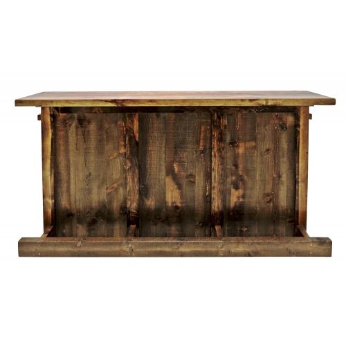  Mountain Woods Furniture The Wyoming Collection 6 Bar with Raised Work Counter, 3 Drawers, 2 Shelves