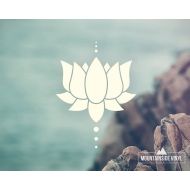 /MountainsideVinyl Lotus Flower Vinyl Decal - Yoga Lotus Sticker, Laptop Sticker, Flower Mirror Decal, Cute Floral Decor, Water Bottle Decal, Namaste Car Decal