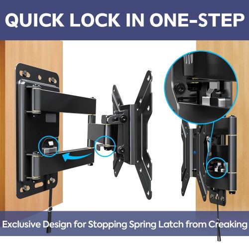  Mounting Dream Lockable RV TV Mount for 17-39 inch, Some up to 43 inch TV, RV Mount on Camper Motor Home Boat Truck, Full Motion Unique One Step Lock Design RV TV Wall Mount, 200mm