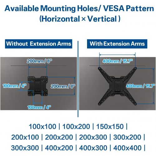  [아마존핫딜][아마존 핫딜] Mounting Dream Full Motion TV Wall Mount of 26-55 inch TV and DVD Floating Shelf with Two Tiers DVD Shelves, TV Mount Fits up to 60 LBS with Max VESA of 400 x 400mm, 19.4 Extension