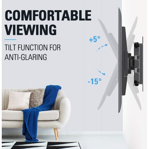  [아마존베스트]Mounting Dream TV Wall Mounts TV Bracket for Most 32-55 Inch Flat Screen TV/ Mount Bracket, Full Motion TV Wall Mount with Swivel Articulating Dual Arms, Max VESA 400x400mm, 99 LBS