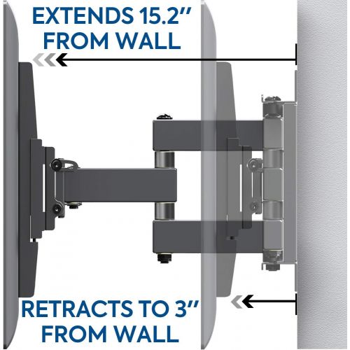  [아마존베스트]Mounting Dream TV Wall Mounts TV Bracket for Most 32-55 Inch Flat Screen TV/ Mount Bracket, Full Motion TV Wall Mount with Swivel Articulating Dual Arms, Max VESA 400x400mm, 99 LBS