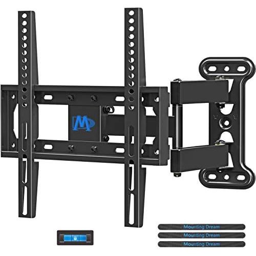  [아마존베스트]Mounting Dream TV Mount Full Motion with Perfect Center Design for 26-55 Inch LED, LCD, OLED Flat Screen TV, TV Wall Mount Bracket with Articulating Arm up to VESA 400x400mm, 60 lb