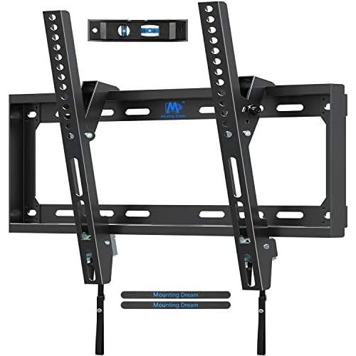  [아마존베스트]Mounting Dream TV Wall Mounts Tilting Bracket for 26-55 Inch LED, LCD TVs up to VESA 400 x 400mm and 88 LBS Loading Capacity, TV Mount with Unique Strap Design for Easily Lock and