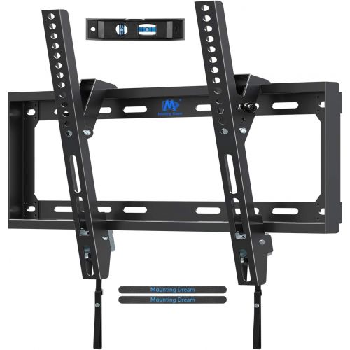  [아마존베스트]Mounting Dream TV Wall Mounts Tilting Bracket for 26-55 Inch LED, LCD TVs up to VESA 400 x 400mm and 88 LBS Loading Capacity, TV Mount with Unique Strap Design for Easily Lock and