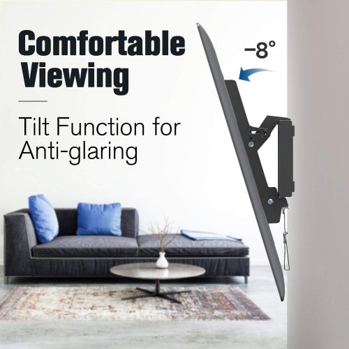  [아마존베스트]Mounting Dream TV Wall Mounts Tilting Bracket for 26-55 Inch LED, LCD TVs up to VESA 400 x 400mm and 88 LBS Loading Capacity, TV Mount with Unique Strap Design for Easily Lock and