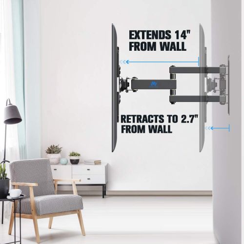 [아마존베스트]Mounting Dream Full Motion Monitor TV Wall Mounts Bracket with Articulating Arms for Most 17-39 Inches LED, LCD TV, Mount up to VESA 200x200mm and 33 lbs, with Tilt and Swivel MD24