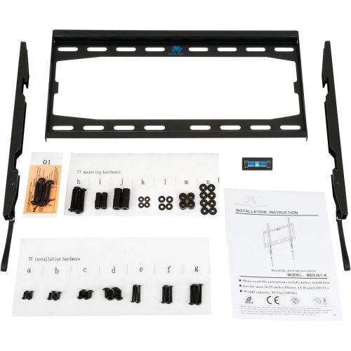  [아마존베스트]Mounting Dream TV Mount Fixed for 32-55 Inch LED, LCD and Plasma TV, TV Wall Mount Bracket up to VESA 400x400mm and 100 LBS Loading Capacity, Low Profile and Space Saving by Mounti