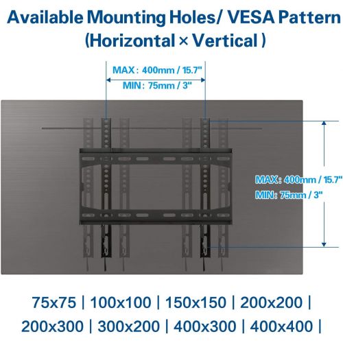  [아마존베스트]Mounting Dream TV Mount Fixed for 32-55 Inch LED, LCD and Plasma TV, TV Wall Mount Bracket up to VESA 400x400mm and 100 LBS Loading Capacity, Low Profile and Space Saving by Mounti