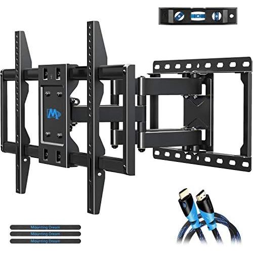  [아마존베스트]Mounting Dream TV Mount Bracket for 42-70 Inch Flat Screen TVs, Full Motion TV Wall Mounts with Swivel Articulating Dual Arms , Heavy Duty Design - Max VESA 600x400mm , 100 LBS Loa