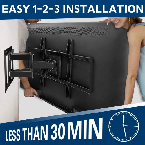  [아마존베스트]Mounting Dream TV Mount Bracket for 42-70 Inch Flat Screen TVs, Full Motion TV Wall Mounts with Swivel Articulating Dual Arms , Heavy Duty Design - Max VESA 600x400mm , 100 LBS Loa