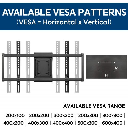  [아마존베스트]Mounting Dream TV Mount Bracket for 42-70 Inch Flat Screen TVs, Full Motion TV Wall Mounts with Swivel Articulating Dual Arms , Heavy Duty Design - Max VESA 600x400mm , 100 LBS Loa