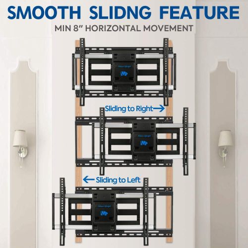  [아마존베스트]Mounting Dream TV Mount Full Motion with Sliding Design for TV Centering, Articulating TV Wall Mounts TV Bracket for 42-70 Inch TVs - Easy to Install on 16, 18 or 24 Studs - 19 Ext