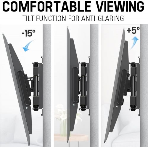  [아마존베스트]Mounting Dream TV Mount- Full Motion TV Mount for 42-70 inch TVs, TV Wall Mount Bracket with Dual Articulating Arms, Fits 12”- 16” Wood Studs, TV Wall Mounts with VESA 600x400mm Ho