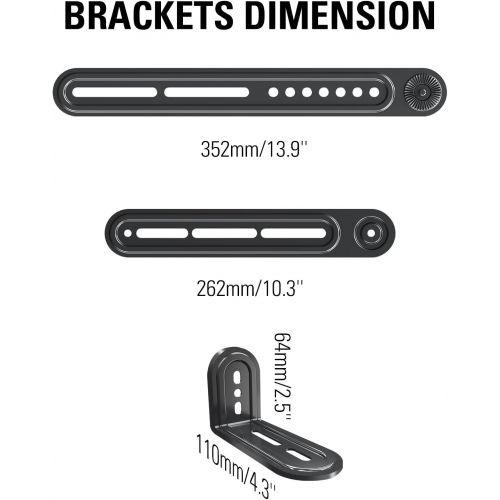  Mounting Dream Soundbar Mount Sound Bar TV Bracket for Mounting Above or Under TV Fits Most of Sound Bars Up to 15 Lbs, with Detachable Long Extension Plates MD5420