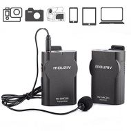 Mouriv MV-GMC201 Wireless Lavalier Microphone System Compatible with/iPhone 8 8 Plus 7 7 Plus 6 6s/Smartphone,Canon 6D 600D/Nikon D800 D3300/Sony A6 A9/DSLR/GoPro Hero4 Hero3 Hero3