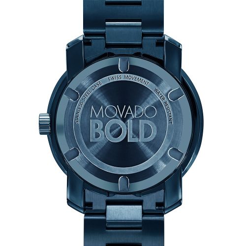  Movado BOLD Large Watch with Navy Dial, 42.5mm