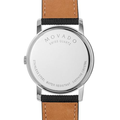  Movado Collection Mens or Womens Stainless Steel and Leather Quartz Watch by Movado