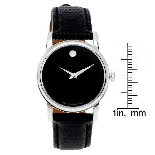  Movado Collection Mens or Womens Stainless Steel and Leather Quartz Watch by Movado