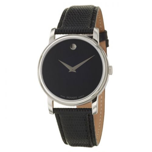  Movado Collection Mens or Womens Stainless Steel and Leather Quartz Watch by Movado