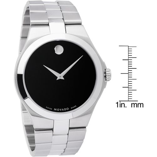  Movado Mens 0606555 Stainless Steel Black Dial Watch by Movado