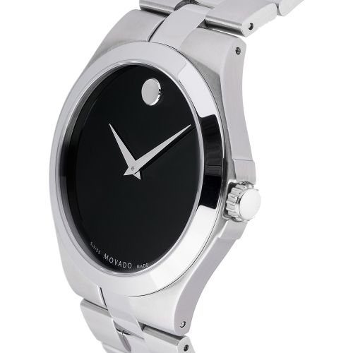  Movado Mens 0606555 Stainless Steel Black Dial Watch by Movado