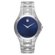 Movado Luno 0606380 Mens Blue Dial Stainless Steel Watch by Movado
