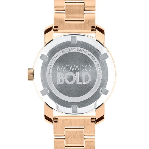  Movado BOLD Medium Rose Gold Plated Stainless Steel Watch, 36mm