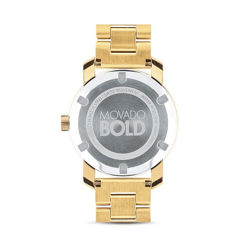  Movado BOLD Yellow Gold Plated Museum Dial Watch, 36mm